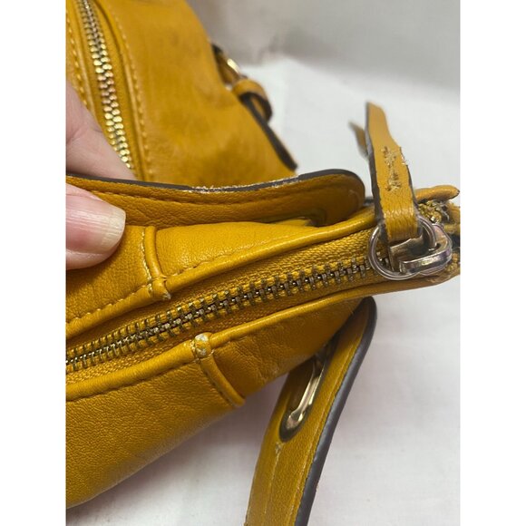 Jessica Simpson Mustard Large Mackenzie Double Handle Crossbody/Satchel - Picture 6 of 9